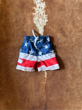 Kids Red, White & Blue Stars Swim Shorts